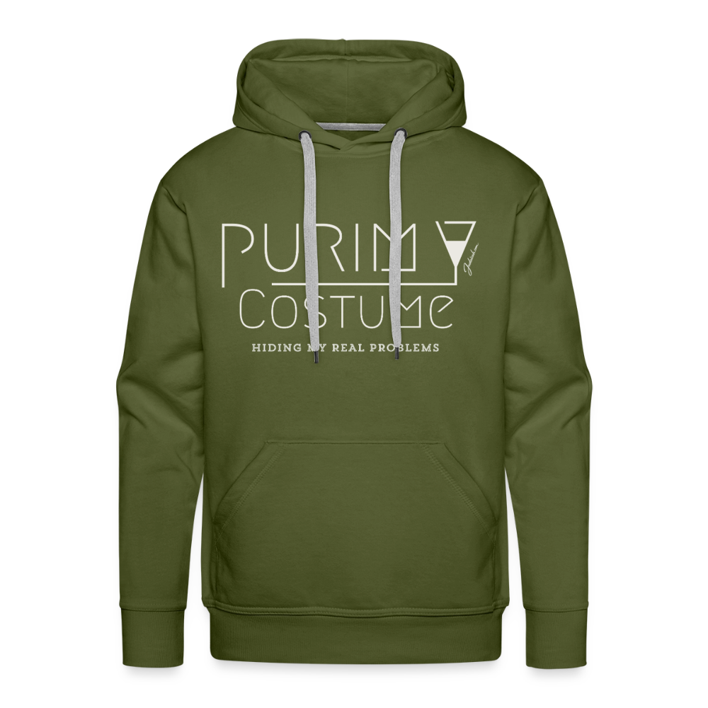 Purim Costume Men’s Premium Hoodie - olive green
