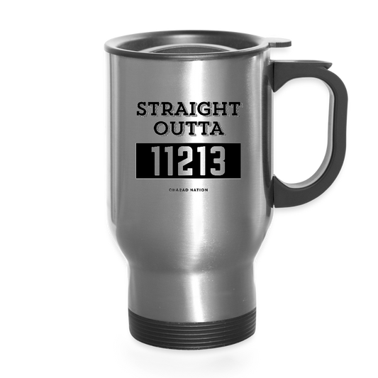 Straight Outta 11213 Travel Mug - silver