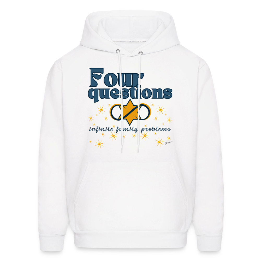 Four Questions Men's Hoodie - white