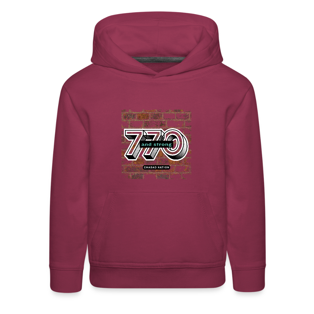 770 And Strong Kids‘ Premium Hoodie - burgundy