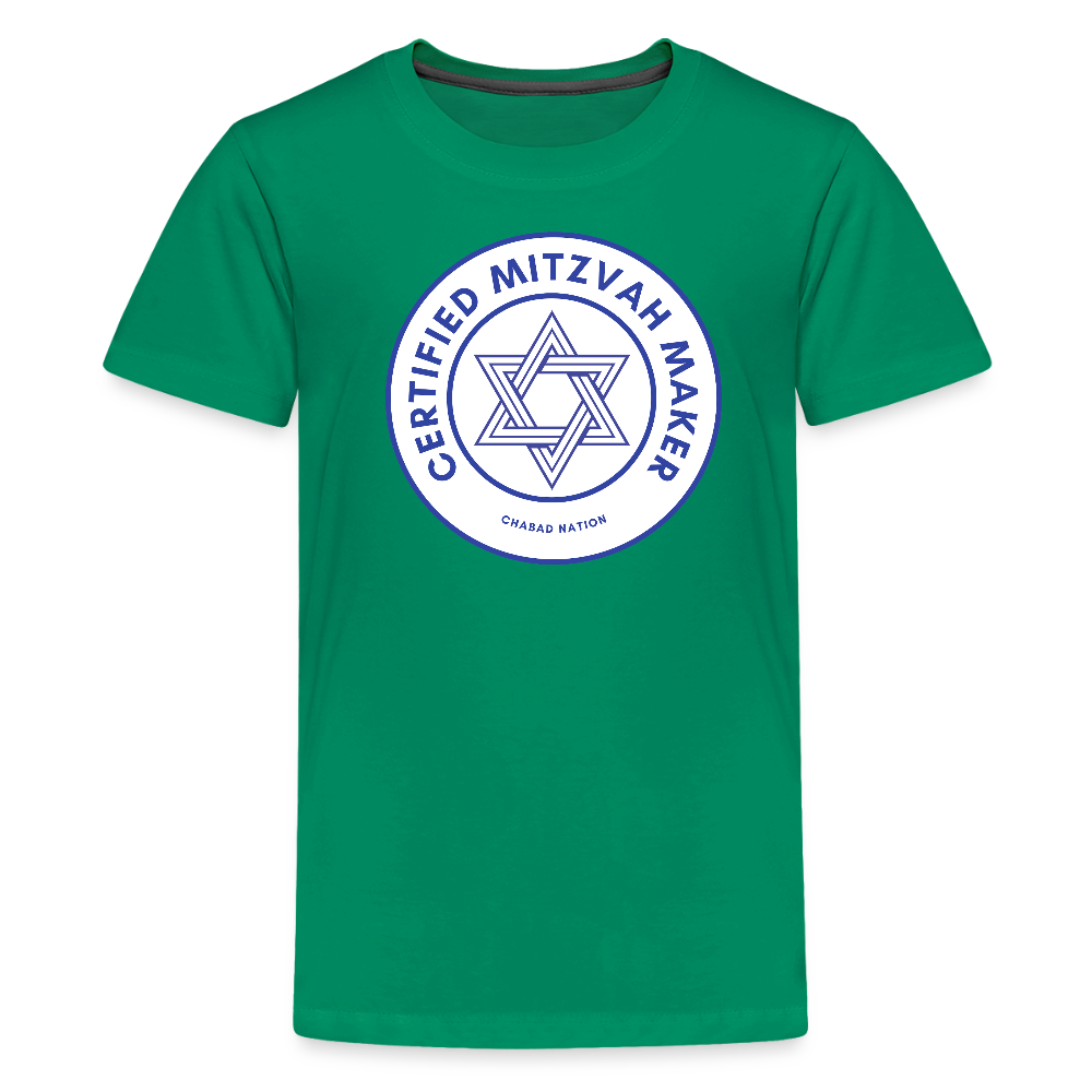 Certified Mitzvah Maker Kids' Premium T-Shirt - kelly green