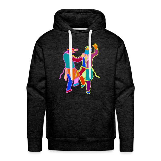 Colorful Dancing Rabbis Men’s Premium Hoodie - charcoal grey