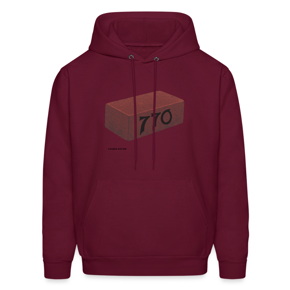 770 Solid Brick Men's Hoodie - burgundy