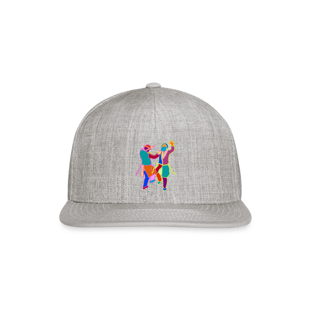 Colorful Dancing Rabbis Snapback Baseball Cap - heather gray