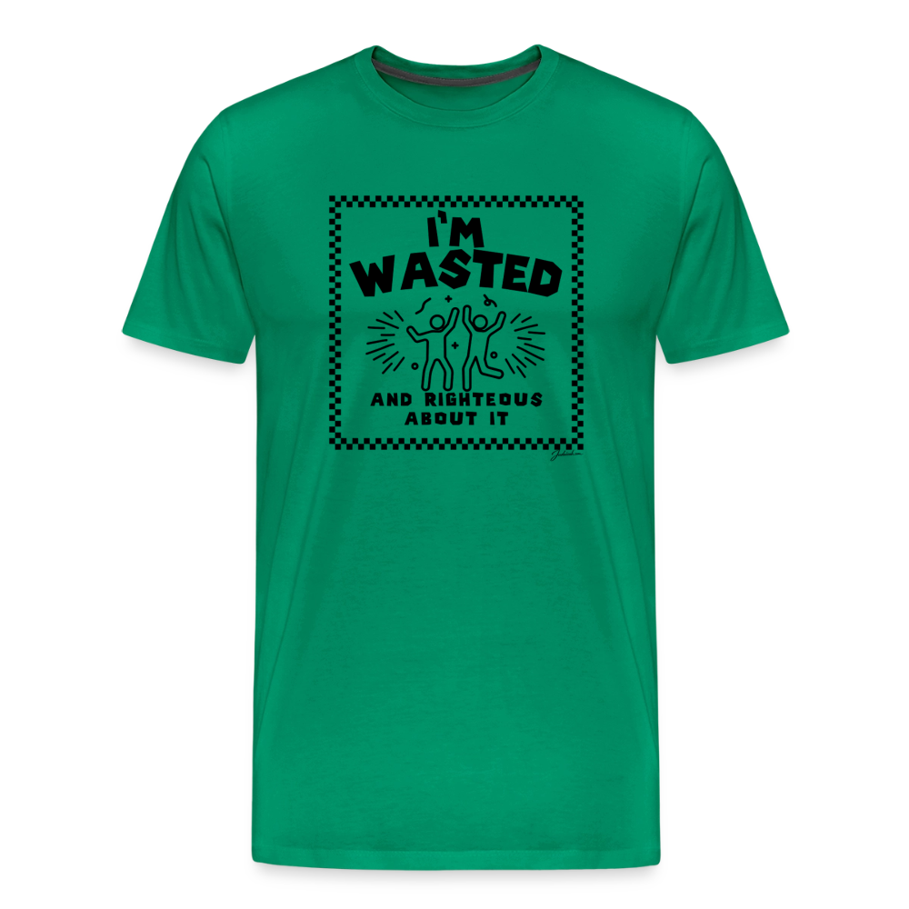 Wasted & Righteous Men's Premium T-Shirt - kelly green