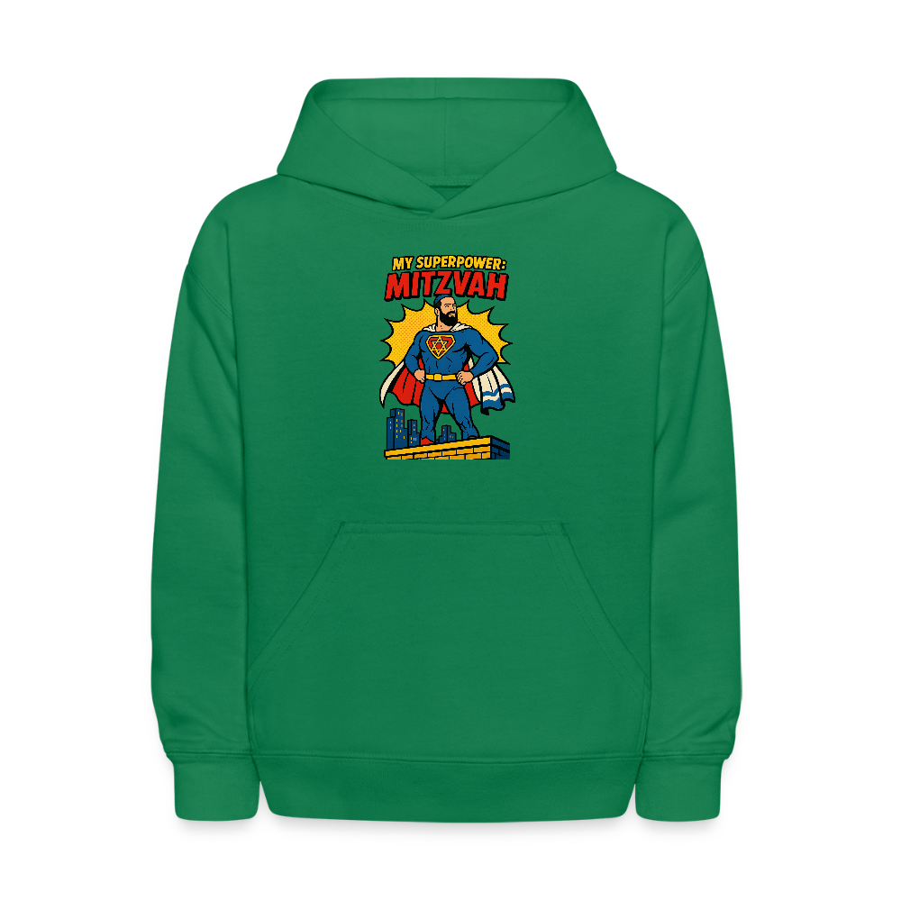 My Superpower: Mitzvah Kids' Hoodie - kelly green