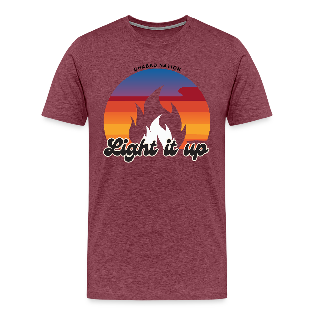 Light It Up Men's Premium T-Shirt - heather burgundy