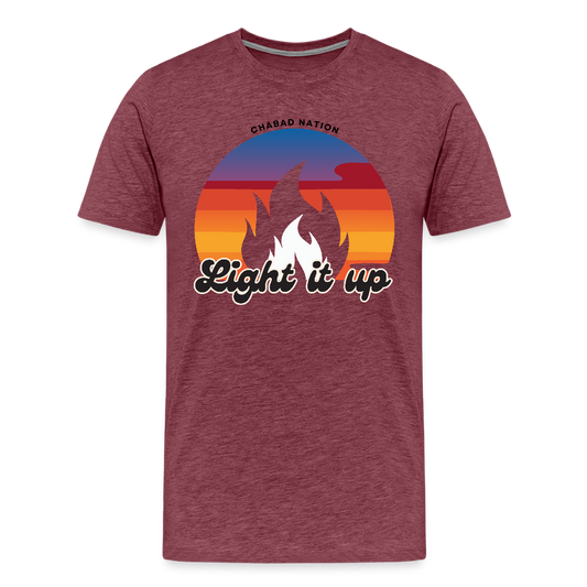 Light It Up Men's Premium T-Shirt - heather burgundy