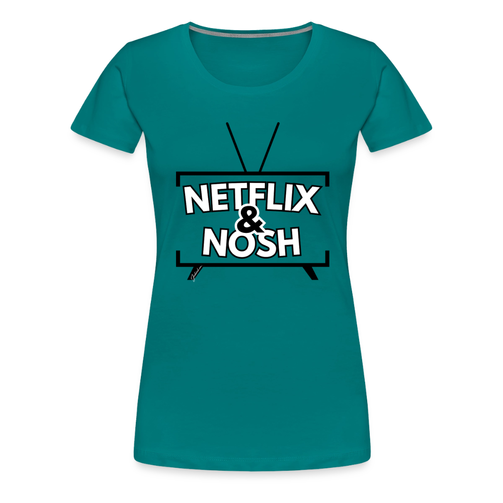 Netflix & Nosh Women’s Premium T-Shirt - teal