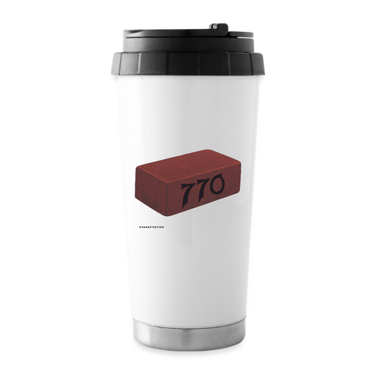 770 Solid Brick 16 oz Travel Mug - white