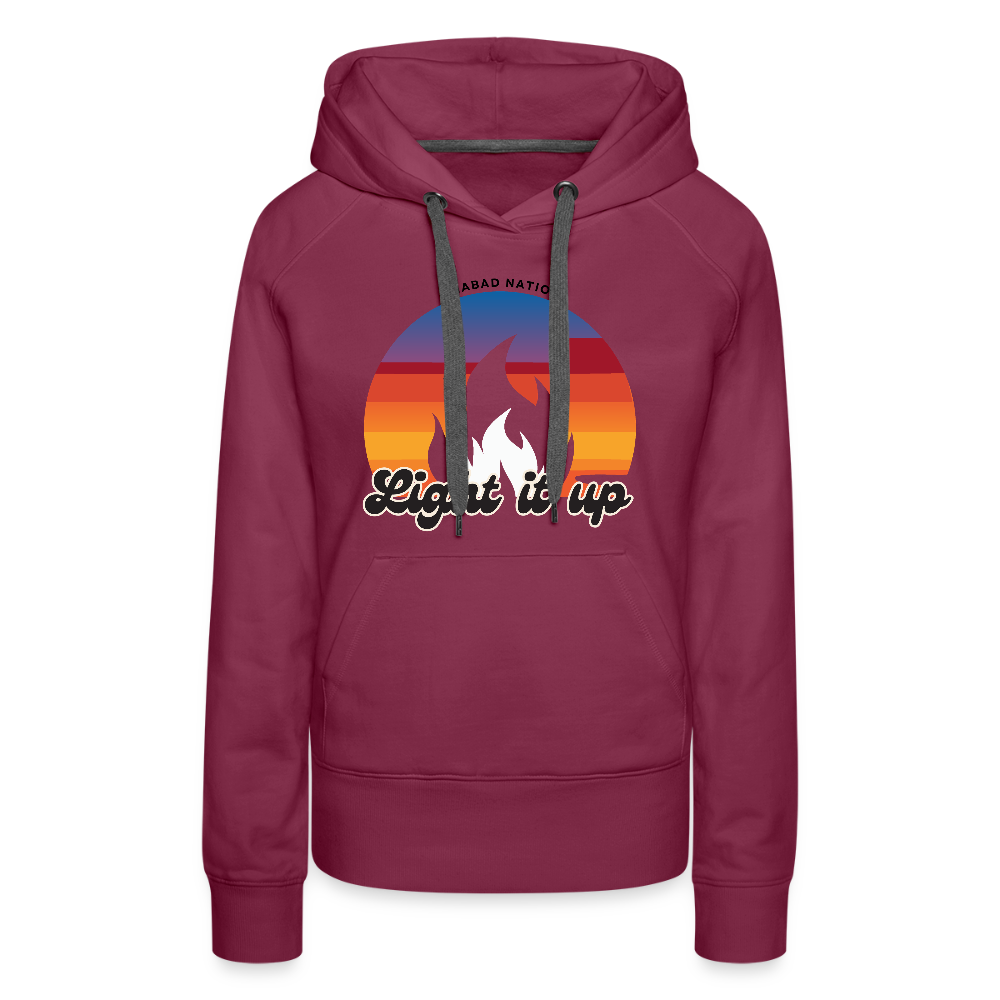 Light It Up Women’s Premium Hoodie - burgundy