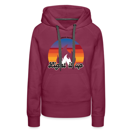 Light It Up Women’s Premium Hoodie - burgundy