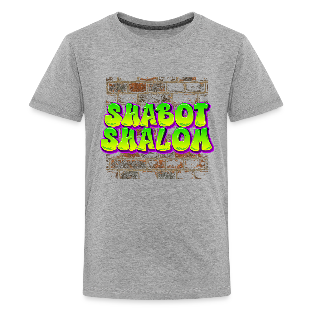 Shabot Shalom Brick 770 Graffiti Kids' Premium T-Shirt - heather gray