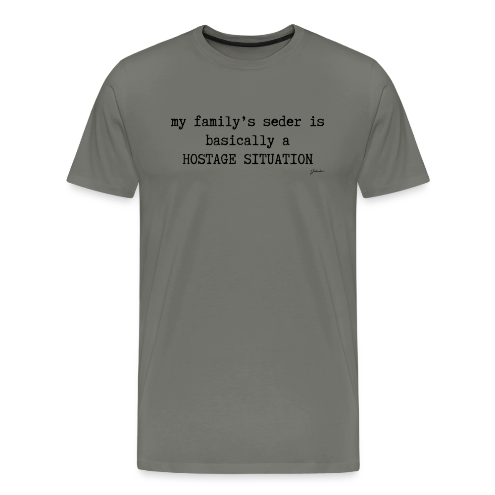 Seder Hostage Men's Premium T-Shirt - asphalt gray