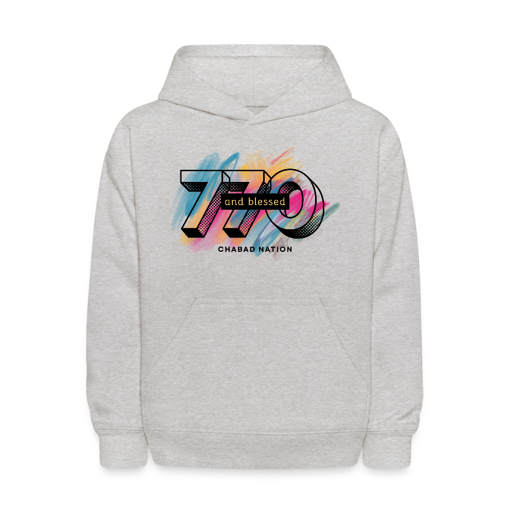 770 And Blessed Kids' Hoodie - heather gray