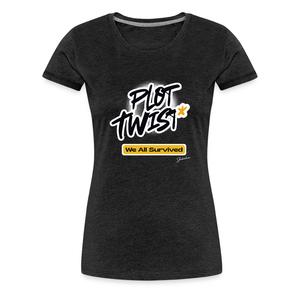 Plot Twist Women’s Premium T-Shirt - charcoal grey