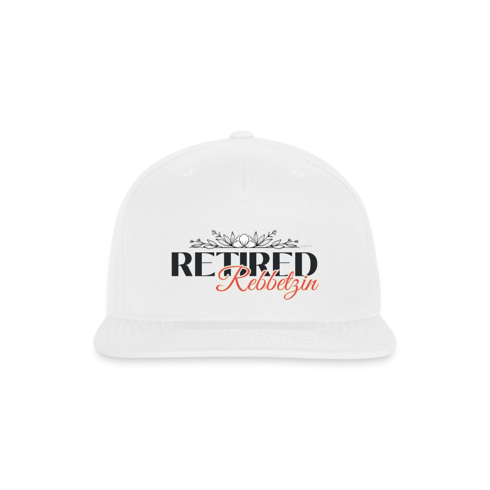 Retired Rabbetzin Snapback Baseball Cap - white