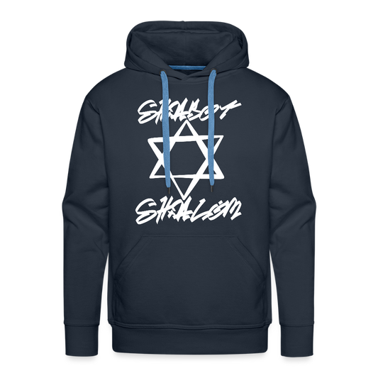Shabbat Shalom Graffiti Light Star Men’s Premium Hoodie - navy