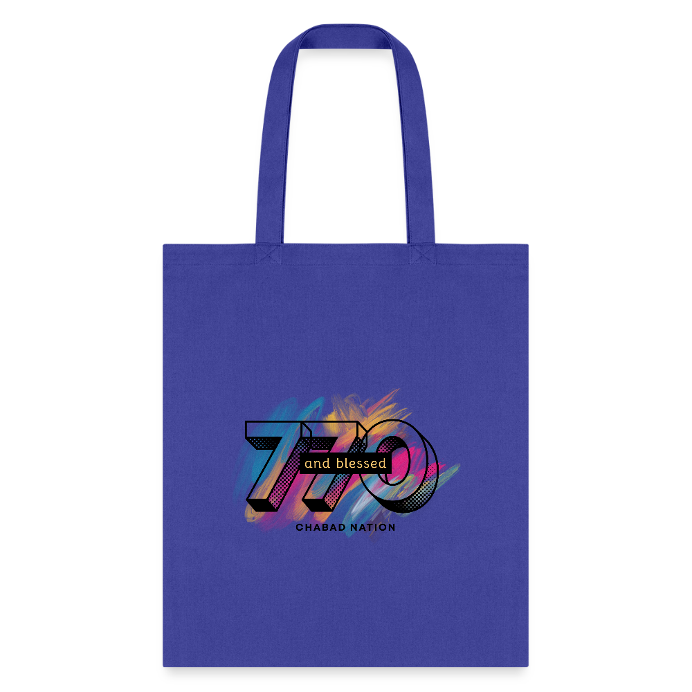 770 And Blessed Tote Bag - royal blue