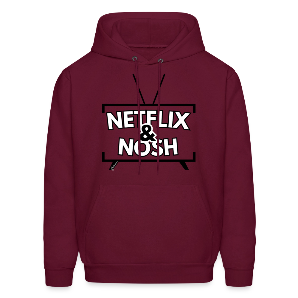 Netflix & Nosh Men's Hoodie - burgundy