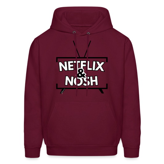 Netflix & Nosh Men's Hoodie - burgundy