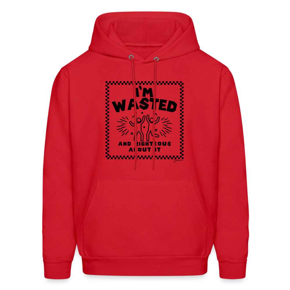 Wasted & Righteous Men's Hoodie - red