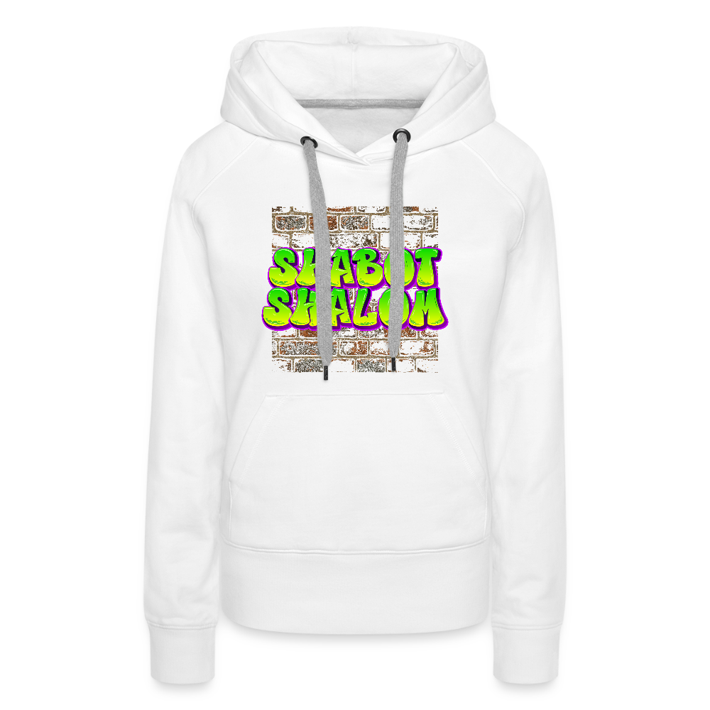 Shabot Shalom Brick 770 Graffiti Women’s Premium Hoodie - white