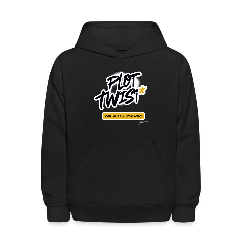 Plot Twist Kids' Hoodie - black