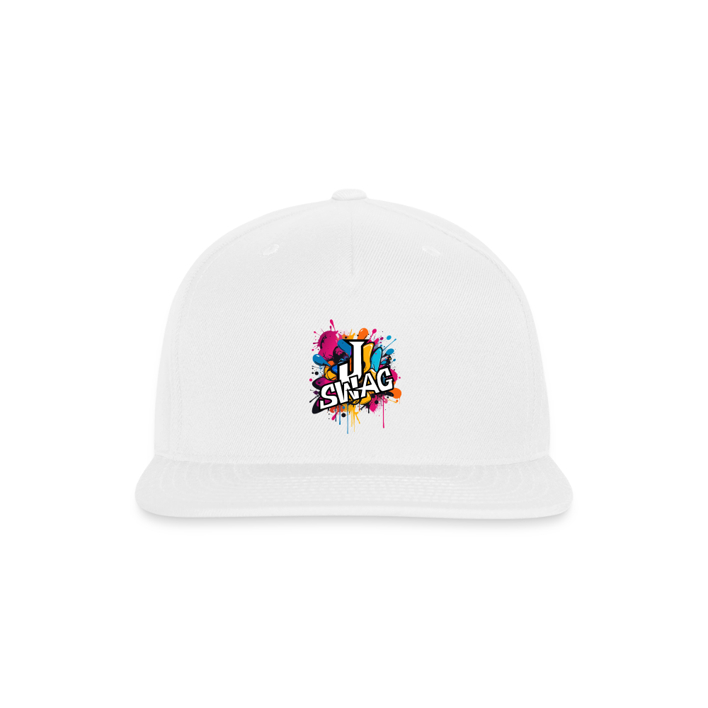 Jswag Logo Snapback Baseball Cap - white
