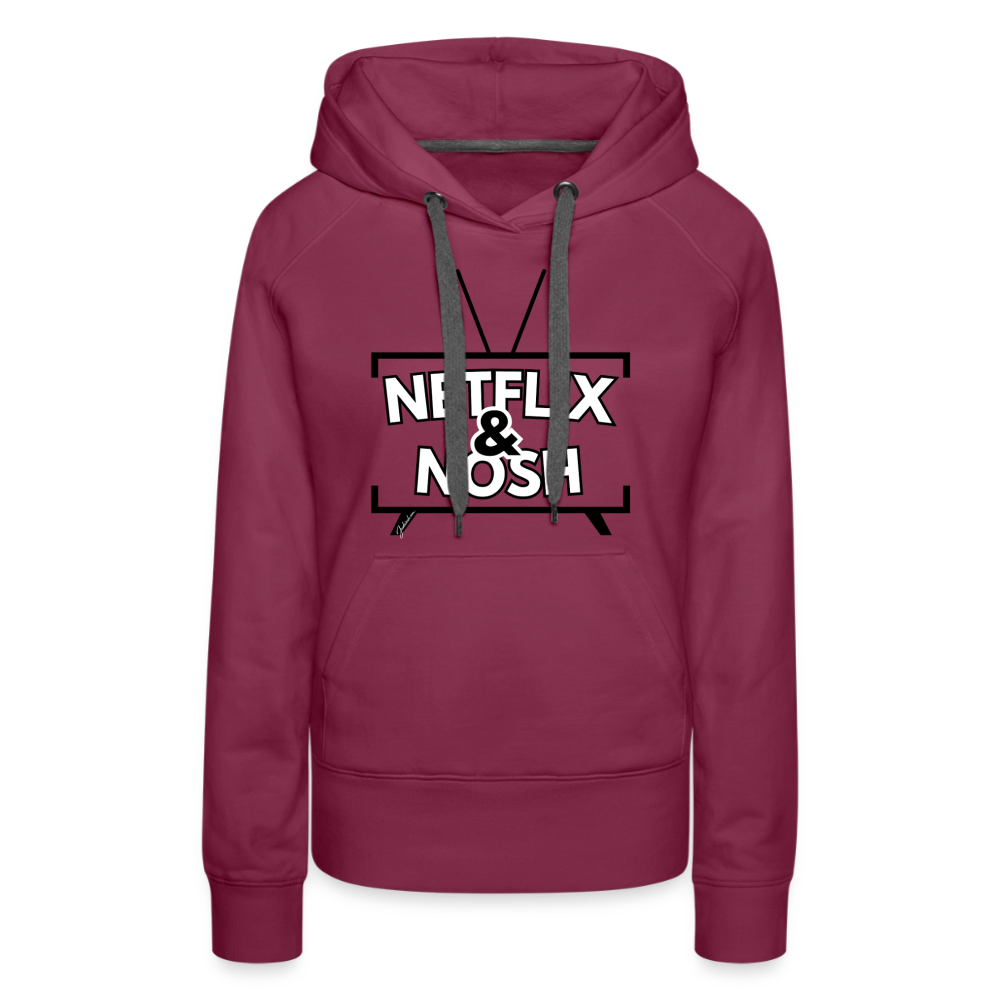 Netflix & Nosh Women’s Premium Hoodie - burgundy