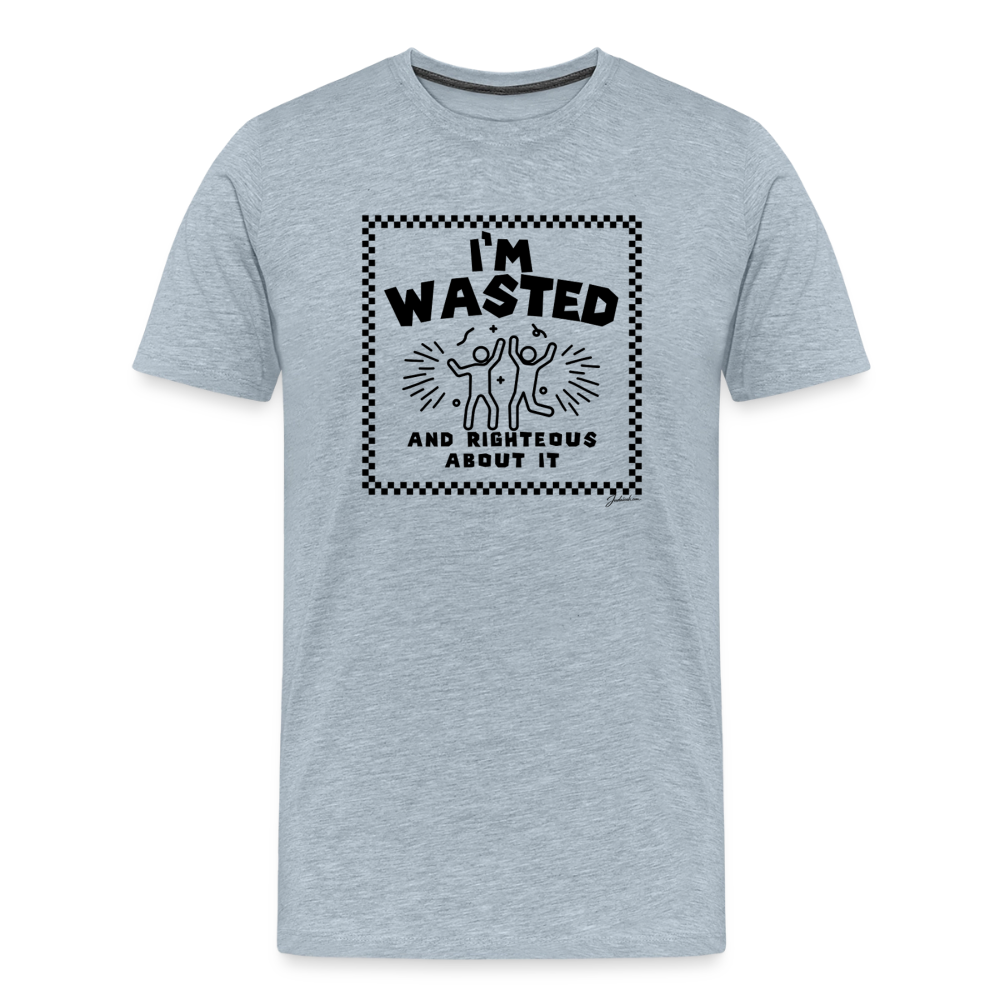 Wasted & Righteous Men's Premium T-Shirt - heather ice blue
