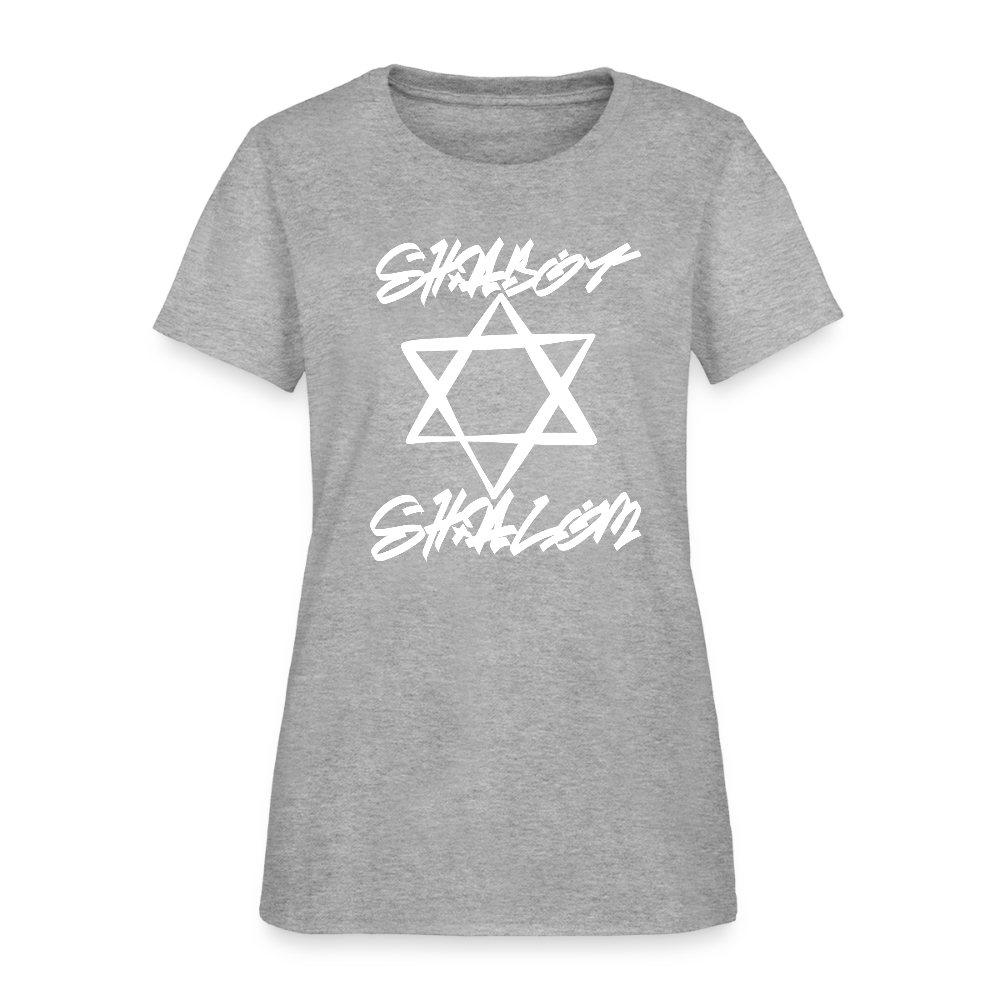 Shabbat Shalom Graffiti Light Star Women's T-Shirt - heather gray