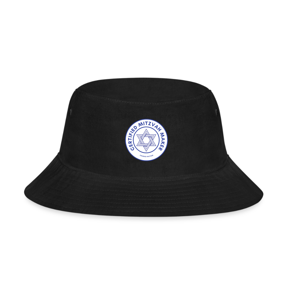 Certified Mitzvah Maker Bucket Hat - black