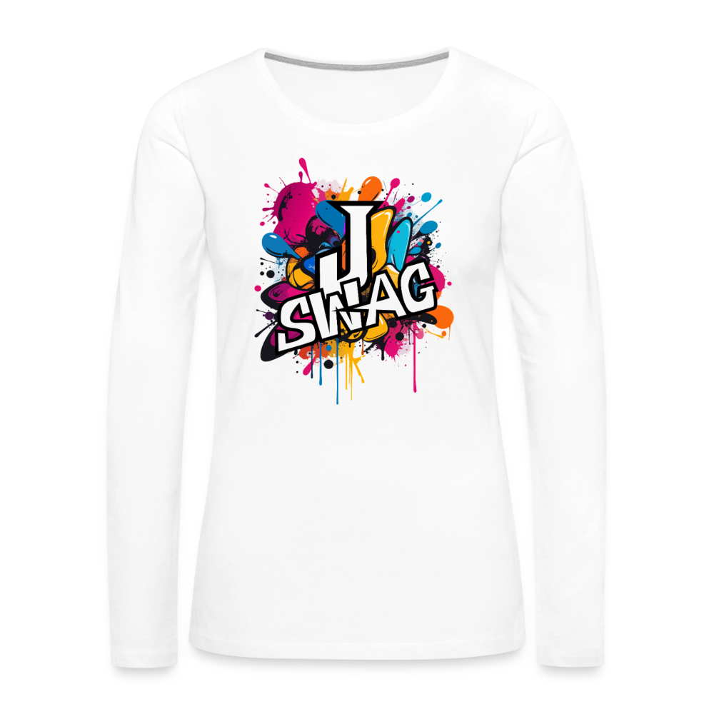 Jswag Logo  Women's Premium Long Sleeve T-Shirt - white