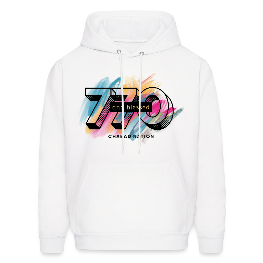 770 And Blessed Men's Hoodie - white