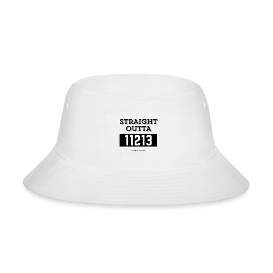 Straight Outta 11213 Bucket Hat - white