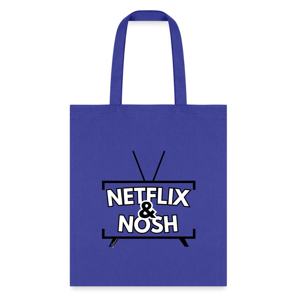 Netflix & Nosh Tote Bag - royal blue