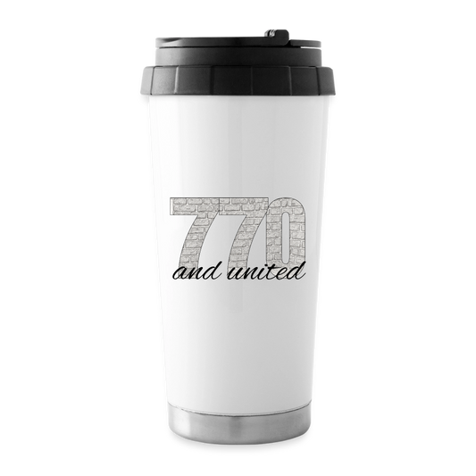 770 And United 16 oz Travel Mug - white