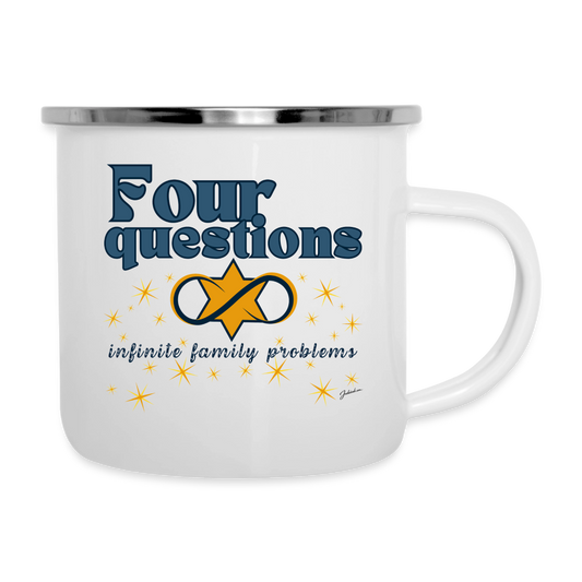 Four Questions Camper Mug - white
