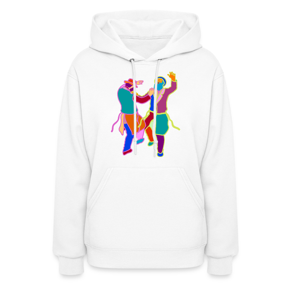 Colorful Dancing Rabbis Women's Hoodie - white