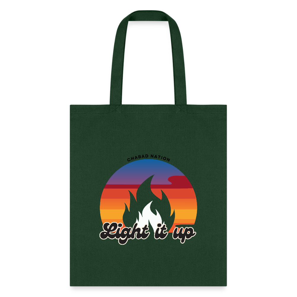Light It Up Tote Bag - forest green