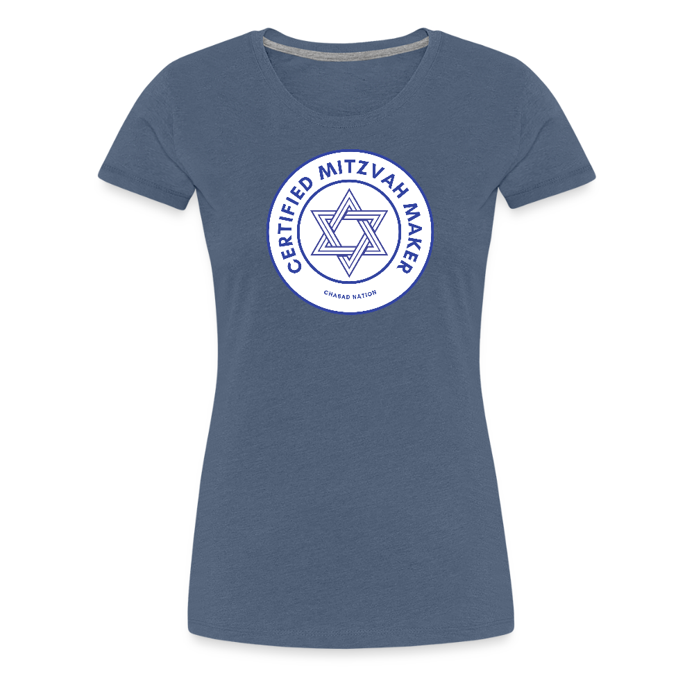 Certified Mitzvah Maker Women’s Premium T-Shirt - heather blue
