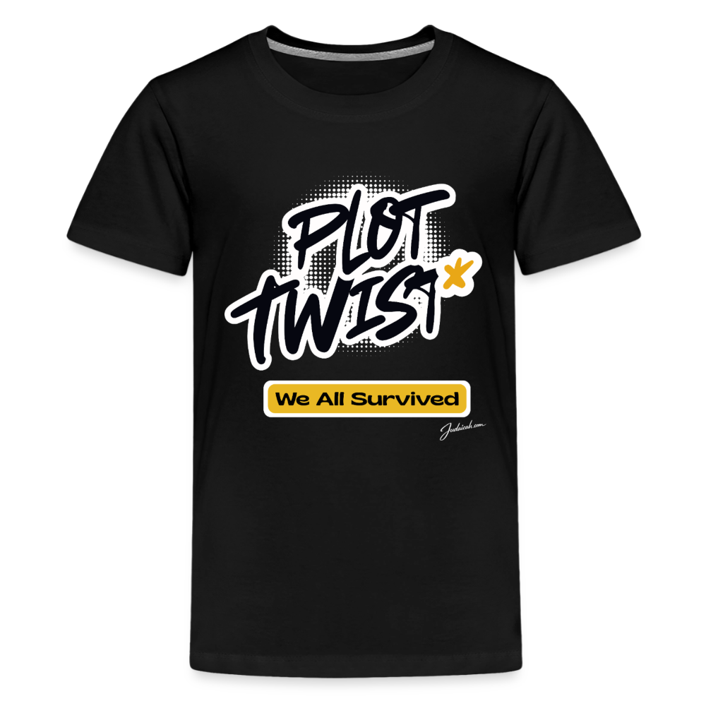 Plot Twist Kids' Premium T-Shirt - black