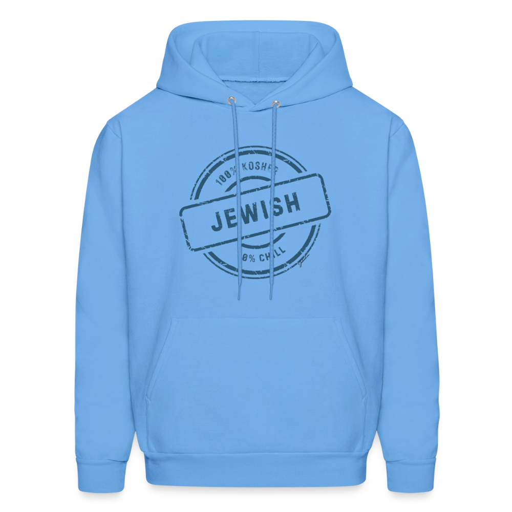 100% Jewish Men's Hoodie - carolina blue