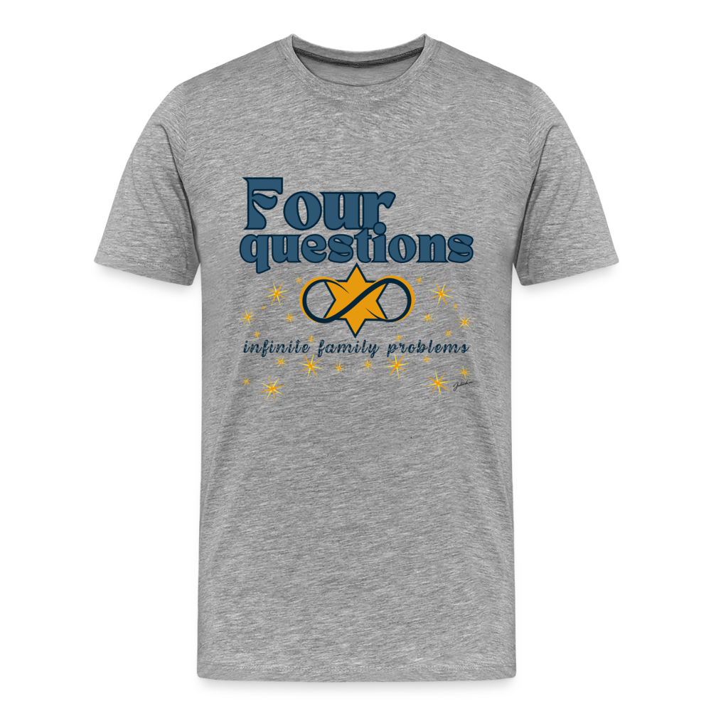 Four Questions Men's Premium T-Shirt - heather gray