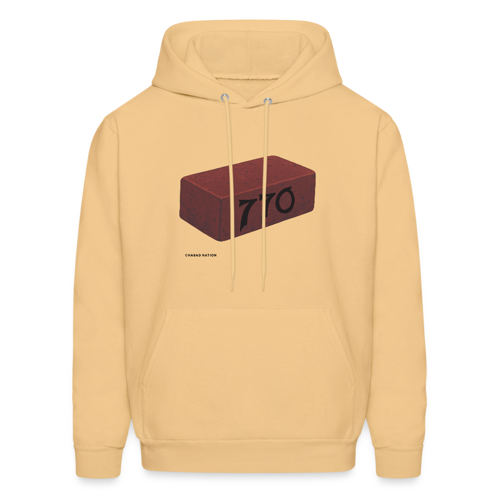770 Solid Brick Men's Hoodie - light gold 