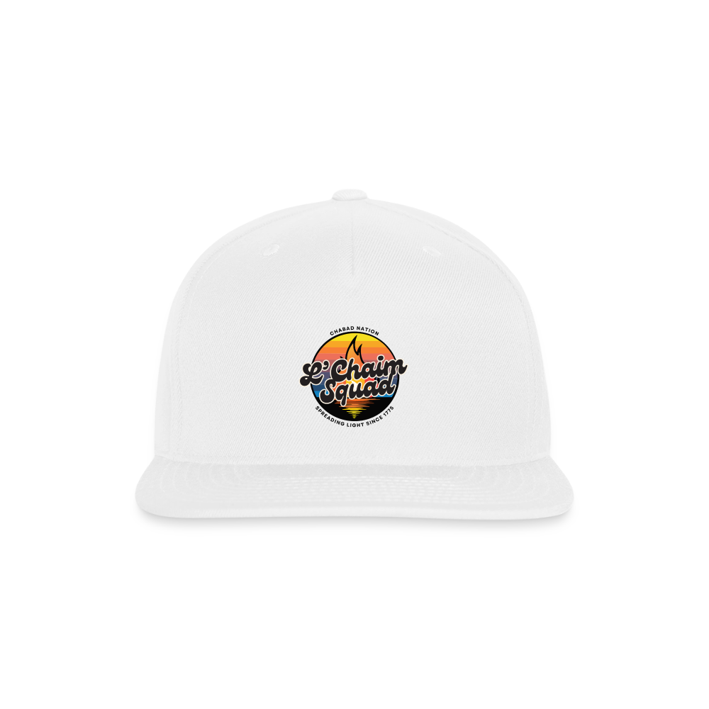 L’Chaim Squad – Spreading Light Snapback Baseball Cap - white