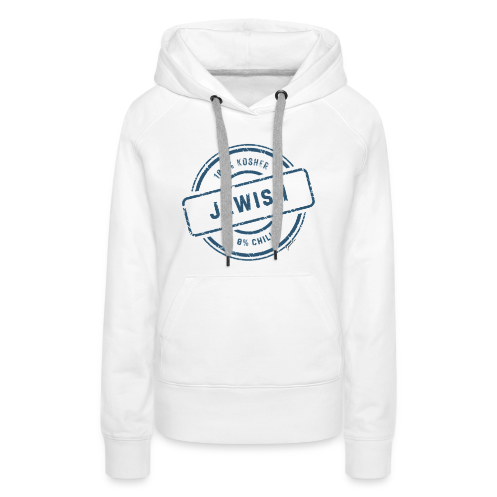 100% Jewish Women’s Premium Hoodie - white