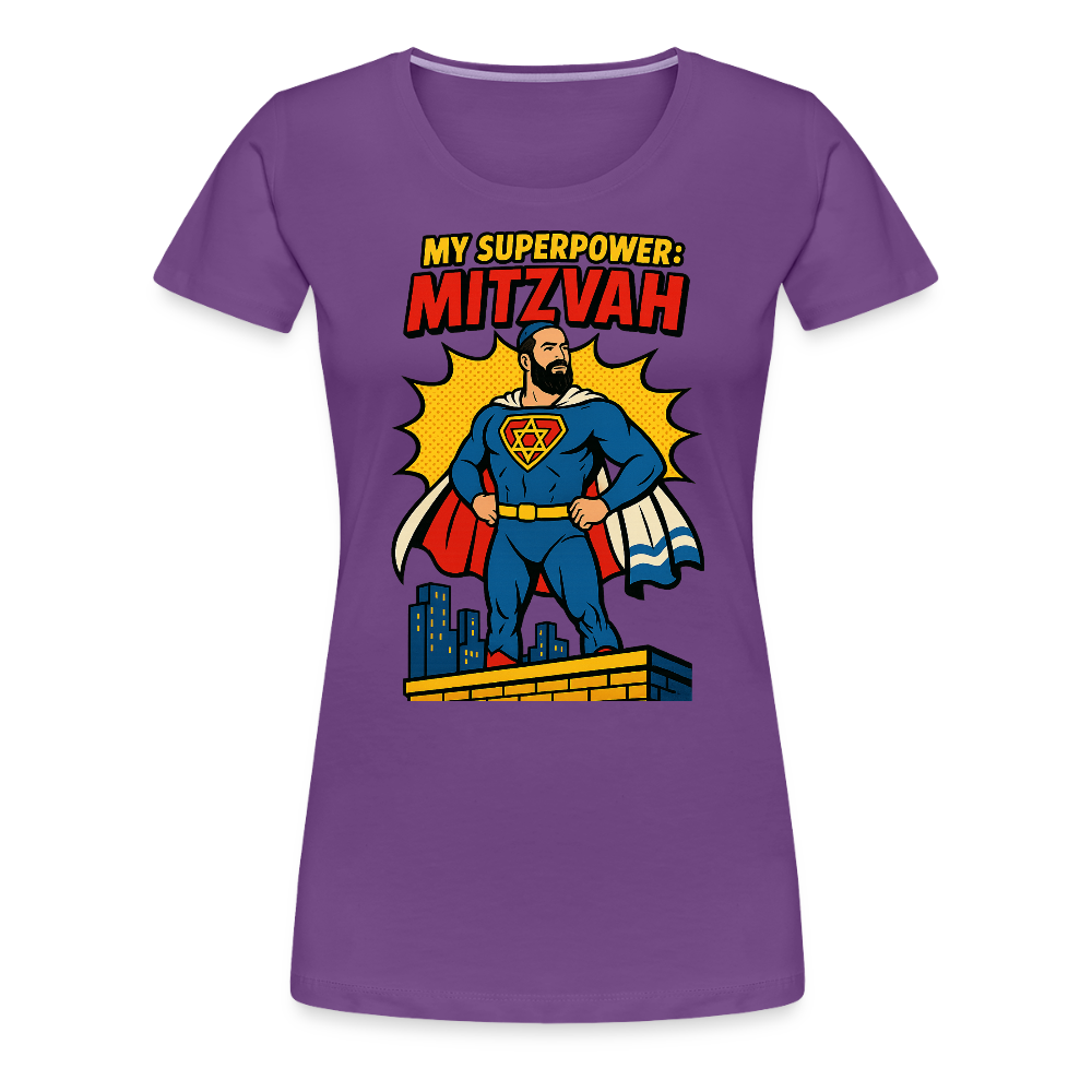 My Superpower: Mitzvah Women’s Premium T-Shirt - purple