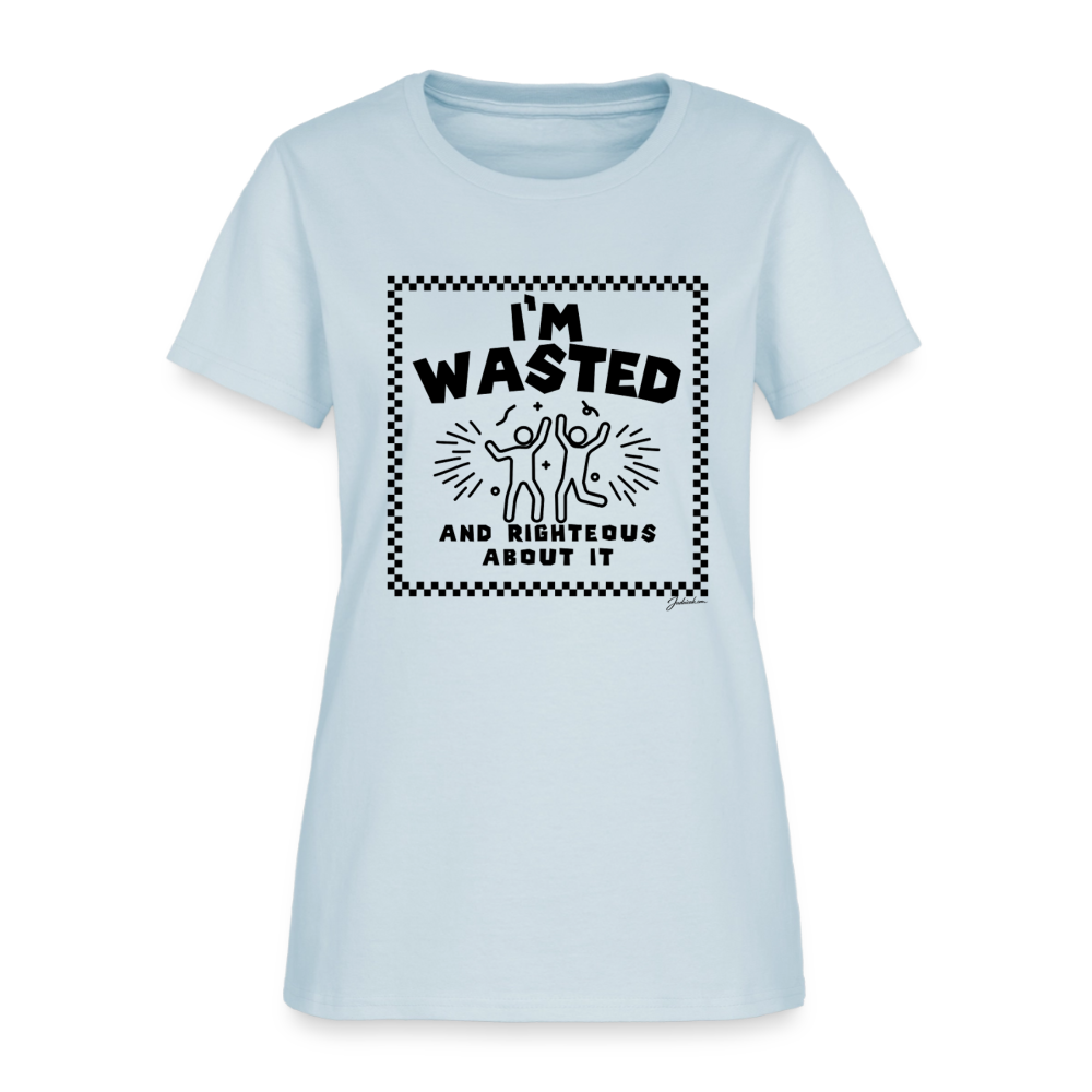 Wasted & Righteous Women's T-Shirt - light blue